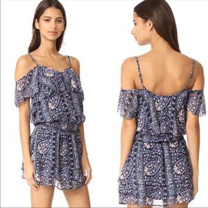 PAIGE Olympia Silk Mini Dress in Cream, XS